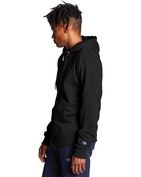 Champion S800 - Eco Full-Zip Hooded Sweatshirt - Black | Wordans USA