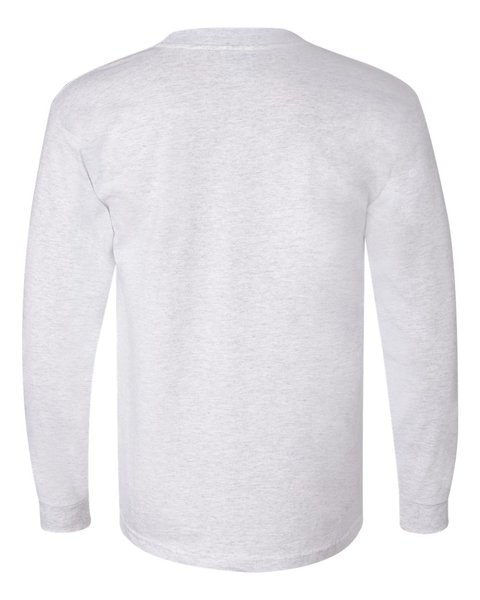 Bayside 6100 - USA-Made Long Sleeve T-Shirt - Ash | Wordans USA