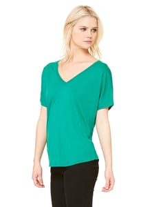 Bella+Canvas 8815 - Ladies' Flowy V-Neck Drop-Sleeve Tee