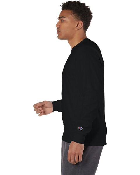 Champion CC8C - Long Sleeve Tagless T-Shirt, Black, XL