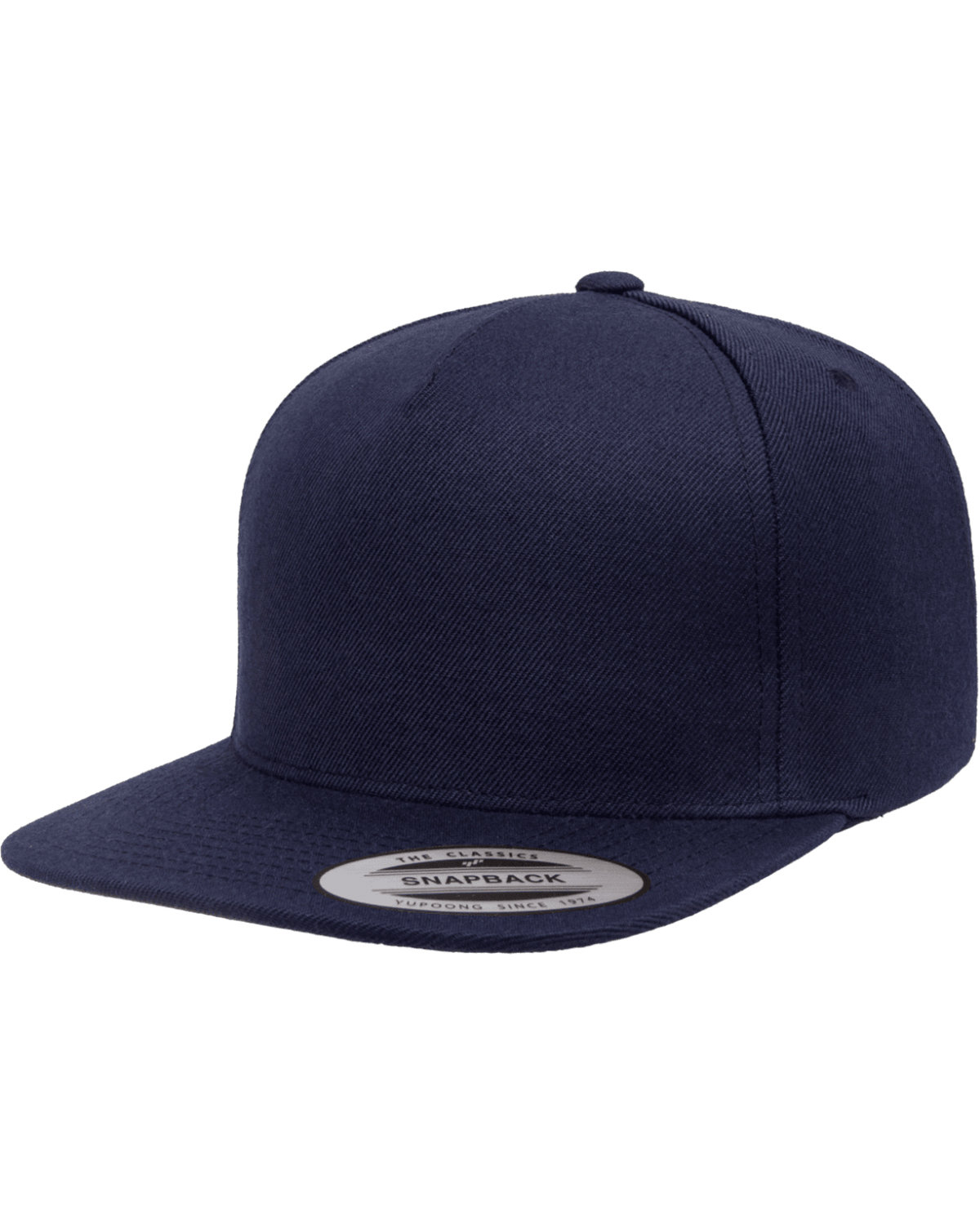 Yupoong 5089M - Five Panel Wool Blend Snapback Cap - Black 