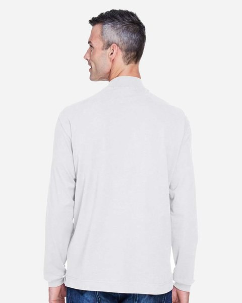 Devon & Jones D420 - Sueded Cotton Jersey Mock Turtleneck - White