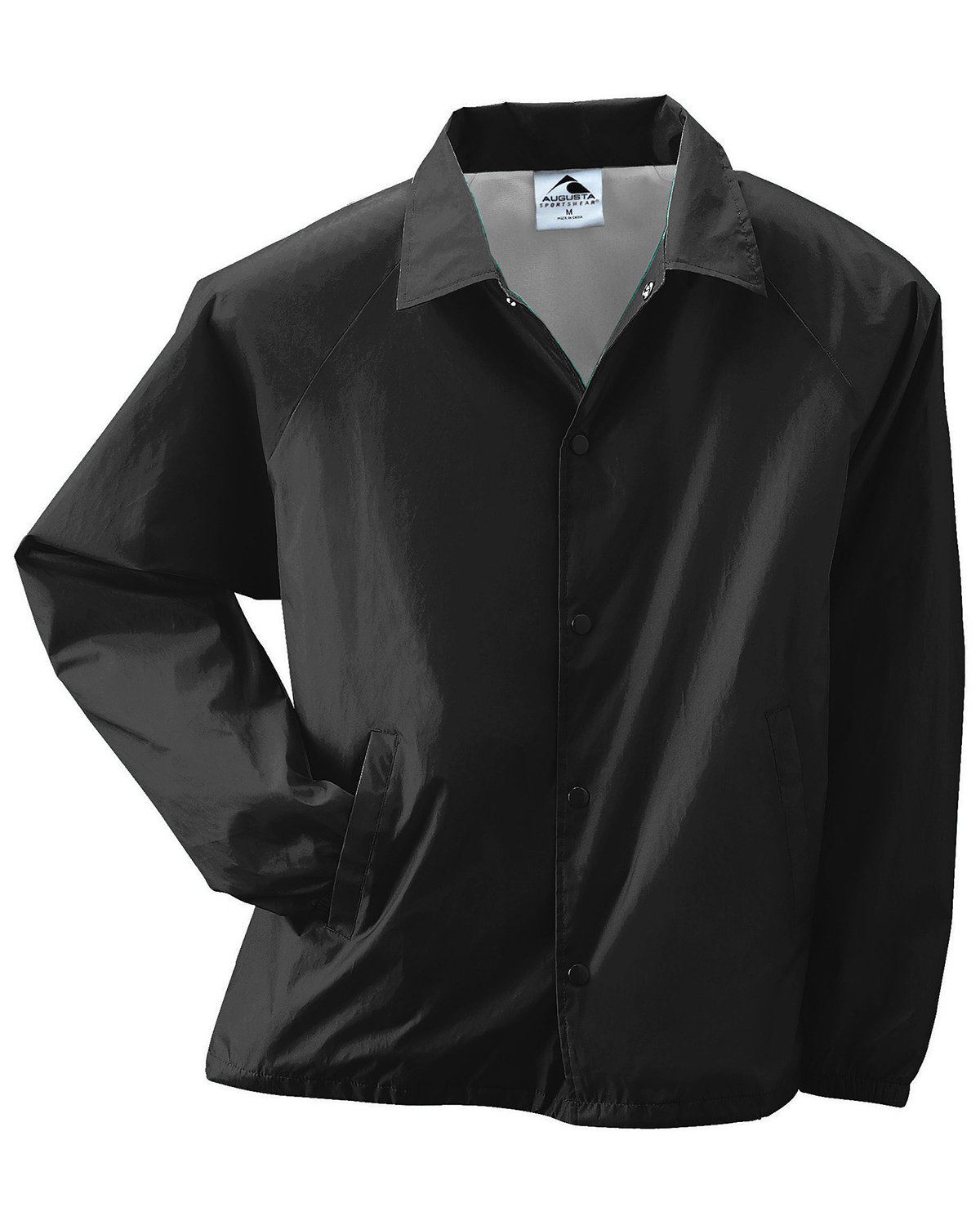 Augusta 3100 - Lined Nylon Coach's Jacket - Black | Wordans USA
