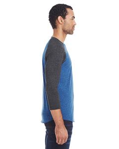 Threadfast 302G - Unisex Triblend 3/4-Sleeve Raglan