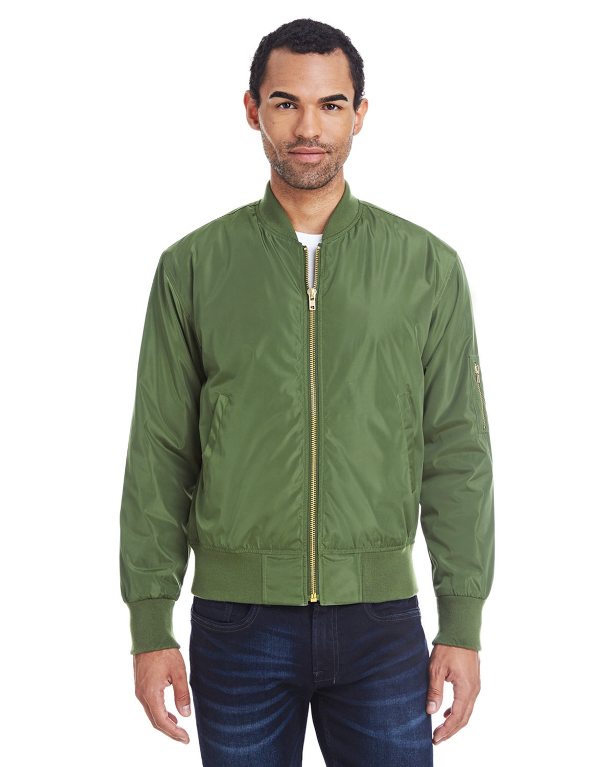 Threadfast 395J - Unisex Bomber Jacket - Army | Wordans USA