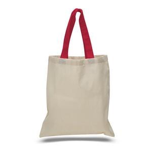 Q-Tees QTB6000 - Economical Tote Bag with Colored Handles