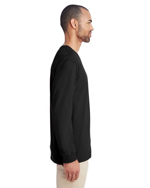 Gildan Men's Hammer Heavyweight Long Sleeve T-Shirt - Black, Medium, Crewneck Pullover