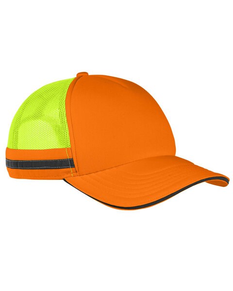 Big Accessories BA661 - High Visibility Reflective Mesh Trucker Cap