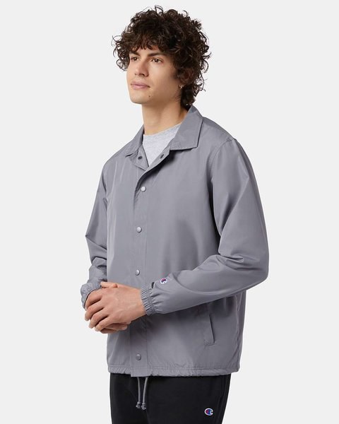 Champion CO126 - Men's Coach's Jacket - Graphite | Wordans USA