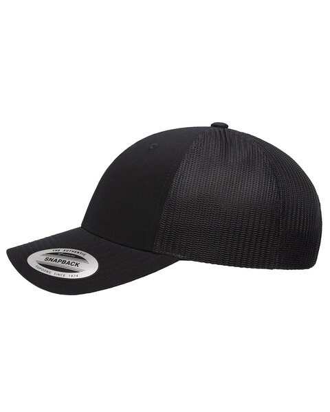 Yupoong 6601 - Classics® Low Profile Trucker Cap - Black | Wordans USA