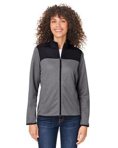 Core365 CE74W - Ladies Venture Heathered Stripe Hybrid Jacket