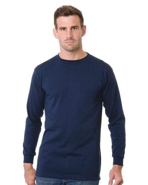 Bayside 6200 - Camiseta alta de manga larga para hombre, fabricada en EE.UU.
