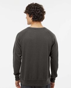 J. America 8707 - Sudadera Ripple Fleece Raglan Crewneck para hombre