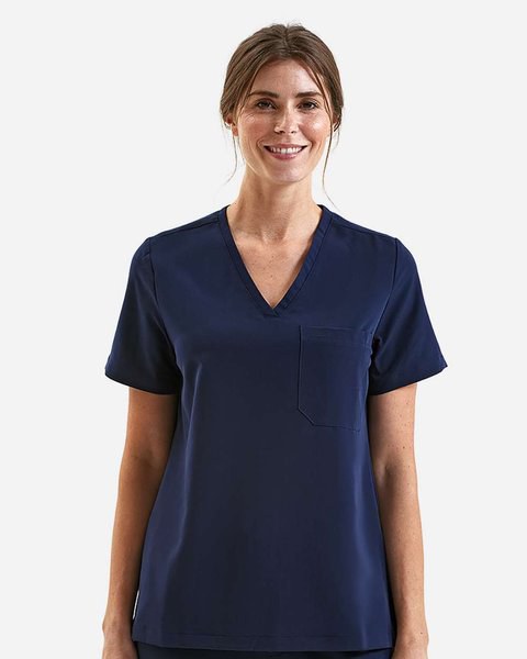 Onna NN300 - Blusa médica elástica con cuello en V Limitless, mujer