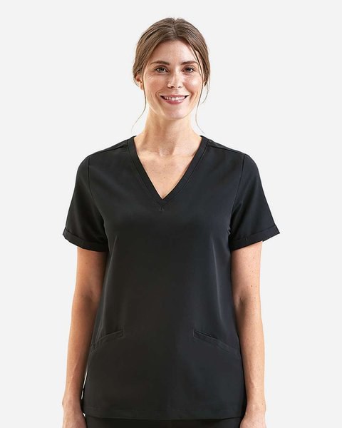 Onna NN310 - Blusa médica elástica con cuello en V Invincible, mujer