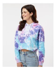 Colortone 8333 - Sudadera con capucha Tie-Dyed Crop de mujer