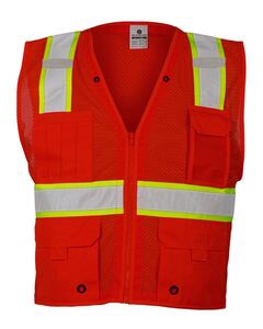 Kishigo B100-111 - EV Series® Enhanced Visibility Multi-Pocket Mesh Vest
