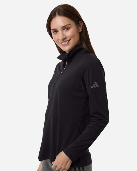 Adidas A400 - Women's Lightweight Quarter-Zip Pullover - Black