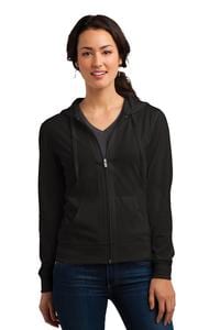 District DT2100 - Juniors Jersey Full-Zip Hoodie
