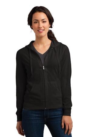 District DT2100 - Juniors Jersey Full-Zip Hoodie