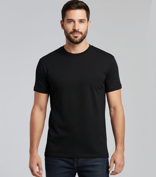 Gildan T-shirt Uomo Ultra Cotton Prelavata - Colore Crepuscolo/Bianco, Taglia M - 100% Cotone Girocollo
