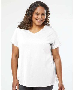 Sun International CV31710 - Women's Curvy S/S V-Neck Tee