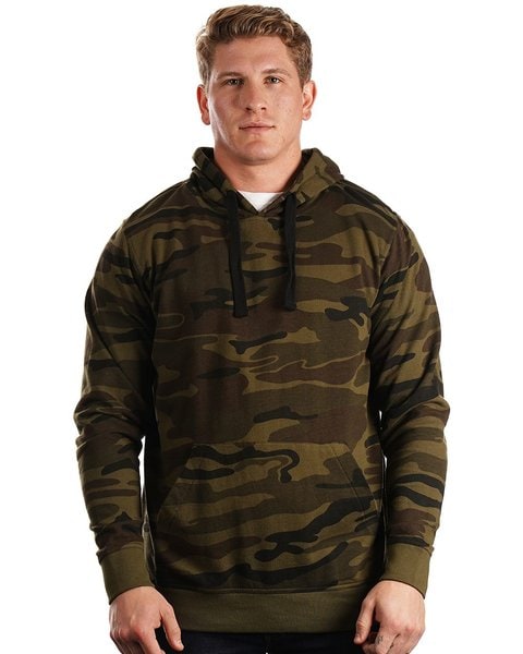 Sudadera con capucha de felpa francesa lavada con enzimas para hombre