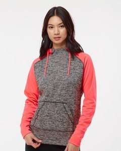 J. America 8618 - Sudadera con capucha Cosmic Fleece Colorblocked de mujer