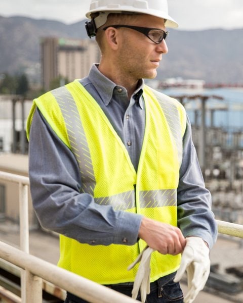 Chaleco de malla transpirable ignífugo para hombre