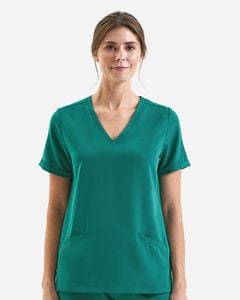 Onna NN310 - Blusa médica elástica con cuello en V Invincible, mujer