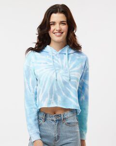 Colortone 8333 - Sudadera con capucha Tie-Dyed Crop de mujer