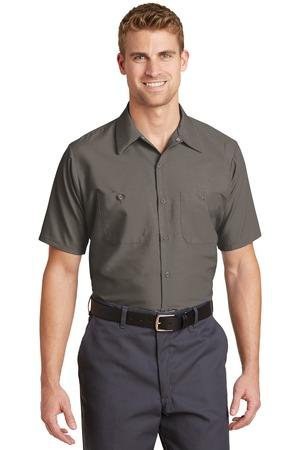 Red Kap SP24LONG - Long Size, Short Sleeve Industrial Work Shirt. SP24LONG