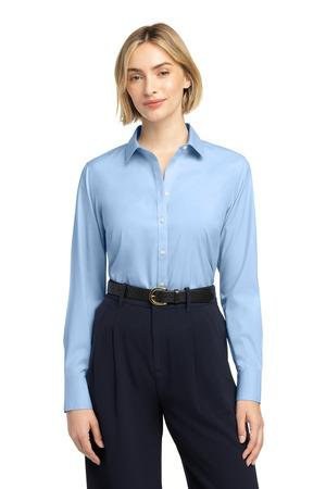 Brooks Brothers BB18001 - Camisa de Mujer Sin Arrugas con Stretch Pinpoint BB18001