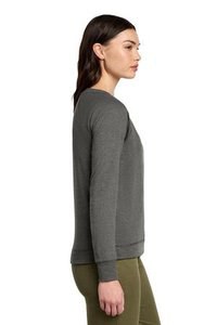 District DT672 - Sudadera de manga larga con cuello redondo de felpa francesa para mujer DT672