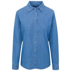 Port & Co LSP10 - LIQUIDACIÓN - Camisa vaquera de manga larga para mujer