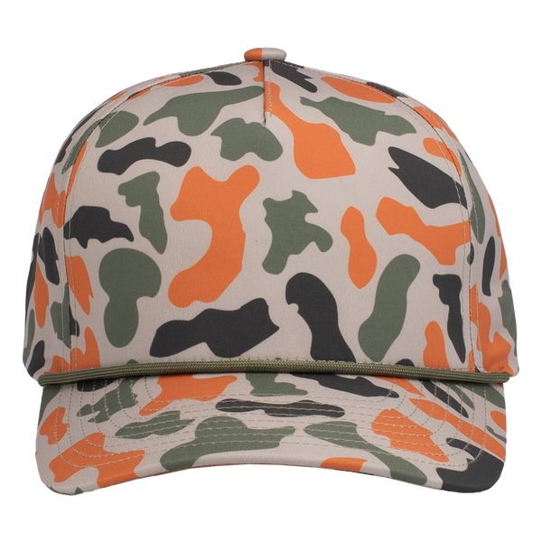 Gorra de camionero de 5 paneles con camuflaje de pato