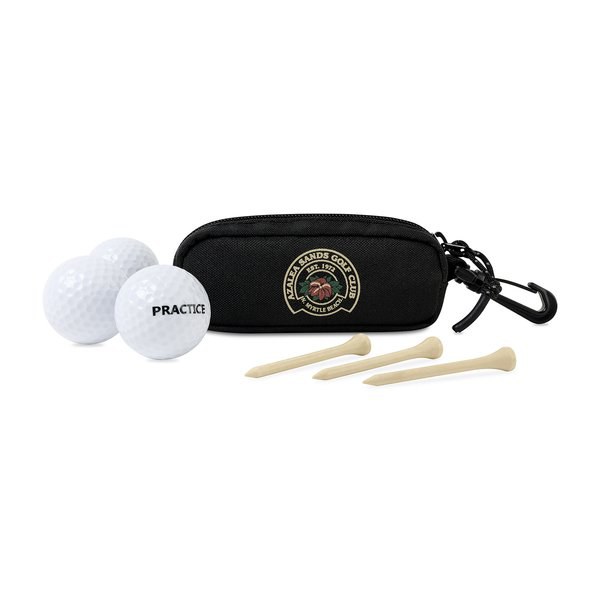Gemline 102265 - Golf Links Recycled rPET Ball & Tee Caddy Kit