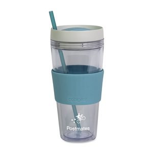 Cool Gear 102682 - Callisto Chiller Botella con pajita transparente - 24 oz