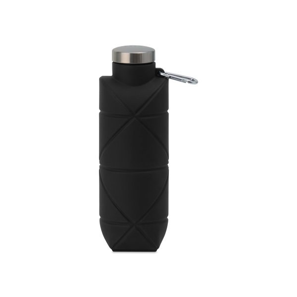 Gemline 102993 - Clix Botella de silicona plegable con mosquetón - 23 oz