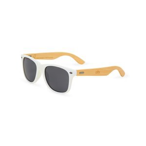 Gemline 103126 - Gafas de sol CapeShades de bambú reciclado con marco blanco