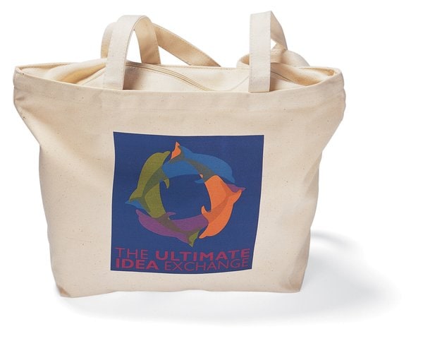 Bolso tote con cremallera