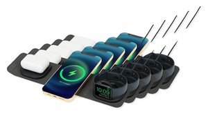 Pack de 5 GiftRetail 102455 - Cargador Inalámbrico Plegable Compacto Newton