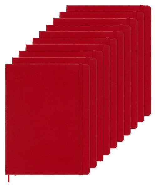 Pack of 100 Moleskine P40500 - Hard Cover Ruled X-Large Notebook