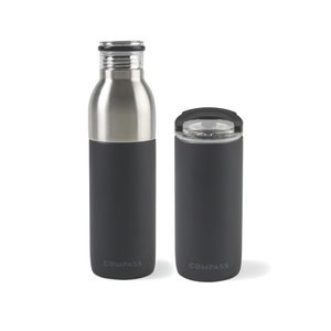 GiftRetail 100136 - Emery 2-in-1 Double Wall Stainless Bottle - 20 Oz.