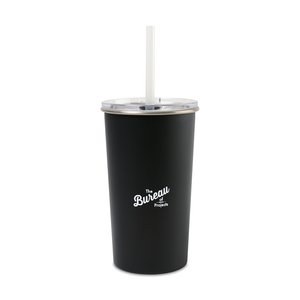 GiftRetail 101358 - Arlo Classics Stainless Steel Tumbler with Straw - 20 Oz.