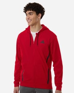Adidas AT208 - Men's Game & Go Fleece Full-Zip Hooded Sweatshirt