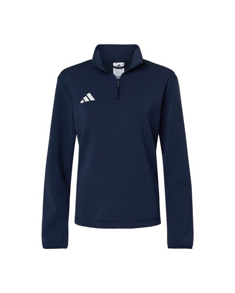 Sudadera de 3 rayas con cremallera de 1/4 para mujer