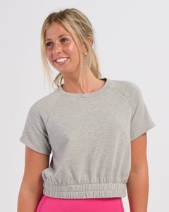 Boxercraft BW2103 - Women's French Terry Short Sleeve Cropped Crewneck Sweatshirt