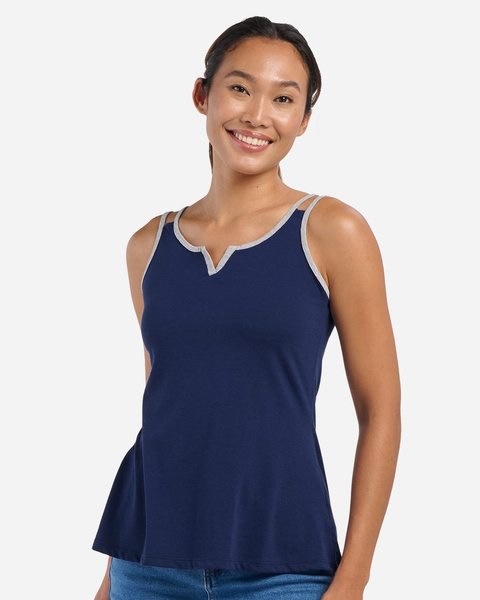 Boxercraft BW2506 - Top sin mangas con abertura en los hombros para mujer