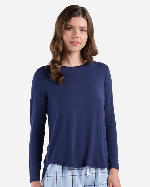 Camiseta de manga larga de bambú para mujer